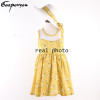 Girls dress + HAT 2 pcs Baby Girl Summer Dress For Kids Girl Outfits Yellow Floral Dress Fashion Sweet Princess kids clothes