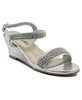 Girls Diamante Wedge - Silver