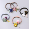 Girls Cute Cartoon Alloy Rabbit Ball Elastic Hair Bands Hair Ornament Hair Ropes Rubber Band Headbands Children Hair Accessories