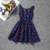 Girls Clothing Summer Girl Dress Children Kids Berry Dress Back V Dress Girls Cotton Kids Vest halter dress Children Clothes