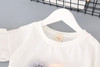 Girls Clothing Sets Kids Clothes 2017 Summer New Ice Cream Short-sleeved T-shirt +Pocket Shorts Suits Children's clothes