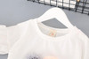 Girls Clothing Sets Kids Clothes 2017 Summer New Ice Cream Short-sleeved T-shirt +Pocket Shorts Suits Children's clothes