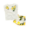Girls Clothing Set Lemon Printed Brand Shirt + Skirt Suit Girls Clothes Kids children clothing Outfit Spring Summer Clothes Set