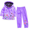 Girls Clothes Sets Autumn Children Clothing Boy Raincoat Sport Suit Print Long Sleeve Waterproof Girls Jacket+Pants Kids Clothes