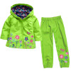 Girls Clothes Sets Autumn Children Clothing Boy Raincoat Sport Suit Print Long Sleeve Waterproof Girls Jacket+Pants Kids Clothes