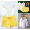 Girls Clothes Set 2017 Summer Baby Sleeveless Tops + Shorts Suits Kids Girls Outfits Chiffon Ruffle 2pcs Children Clothing Set