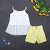 Girls Clothes Set 2017 Summer Baby Sleeveless Tops + Shorts Suits Kids Girls Outfits Chiffon Ruffle 2pcs Children Clothing Set