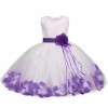 Newborn Baby Girl Christening Gown Tulle Infant Petals Bridal Dresses Toddler Girl First Birthday Party Dresses Baptism Clothes