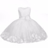 Newborn Baby Girl Christening Gown Tulle Infant Petals Bridal Dresses Toddler Girl First Birthday Party Dresses Baptism Clothes