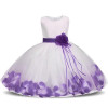 Newborn Baby Girl Christening Gown Tulle Infant Petals Bridal Dresses Toddler Girl First Birthday Party Dresses Baptism Clothes