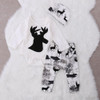 Newborn Baby Girl Boy Deer Printing Romper Pants Leggings hat 3pcs Cute Kids Outfits Set Clothes