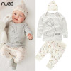 Newborn Baby Girl Boy Clothes Toddler Bunny Baby Clothes Set Long Sleeve T Shirt+Pants + Hat 3 PCS /Set 2017 New Arriavl FF014