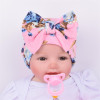 Newborn Baby Floral Hat Big Bow Baby Hat Organic Cotton Spring Autumn Hat Newborn Hospital Hat Baby Infant Gift