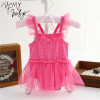 NewBorn Baby Dress Summer Cotton Exquisite Bow Baby Rompers Lovely girls Kids Infant Clothes Lace Baby Girls Jumpsuit