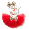 Newborn Baby Christening Gown Gold Sequins 0-2 Year Birthday Outfits Infant Party Dress Baby Tutu Tulle Toddler Girl Clothes