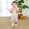 Newborn Baby Boys Girls Pants 2017 New Autumn Cartoon Print High Elastic Waist Solid Cotton Pants Baby Boys Girls Trousers 4p053