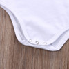 Newborn Baby Boys Girls Cotton Clothes Letter Short Sleeve Bodysuit Jumpsuit Outfit Sunsuit