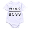 Newborn Baby Boys Girls Cotton Clothes Letter Short Sleeve Bodysuit Jumpsuit Outfit Sunsuit