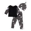Newborn Baby Boys Baby Girl Infantil Clothes Deer Tops T-shirt +Pants Leggings Hat 3pcs Outfits Set