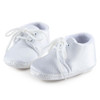 Newborn Baby Boy Or Girl Pure White The Baptism Of Shoes Unique Lace-up Soft Sole Cotton Christening First Walkers