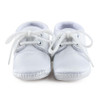 Newborn Baby Boy Or Girl Pure White The Baptism Of Shoes Unique Lace-up Soft Sole Cotton Christening First Walkers