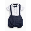 Newborn Baby Boy Bow Tie+T-shirt+Bib Pants Overalls 3PCS Set Outfit Clothes