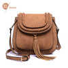 RoyaDong 2017 Shoulder Bags Small Crossbody Bag For Women Handbags PU Leather Rivet Tassel Women Messenger Bag With Weave