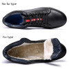 ROXDIA genuine leather men ankle boots snow winter warm fashion work male waterproof for mens shoes plus size 39-48 RXM051