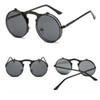 Round Steampunk Sunglasses Retro Punk Eyeglasses Men Women Summer Sunglasses Brand Designer Vintage Circle Glasses D1