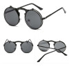 Round Steampunk Sunglasses Retro Punk Eyeglasses Men Women Summer Sunglasses Brand Designer Vintage Circle Glasses D1