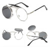 Round Steampunk Sunglasses Retro Punk Eyeglasses Men Women Summer Sunglasses Brand Designer Vintage Circle Glasses D1