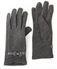 Rouge Detail Gloves With Bow - Grey
