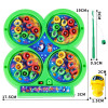 Rotating Magnetic Magnet fishing toys 4 fishing poles 48 Pieces fishes Singing kids children classic toys birthday gift