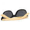 RoShari Vintage Bamboo Wood men Sunglasses Women Brand Designer black and blue UV400 Mirror Sun Glasses men oculos de sol