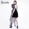 Rosetic Gothic Mini Dress Black Summer Women Sexy Spaghetti Strap Dress Backless A-Line Lace-Up Wild Club Party Goth Mini Dress