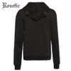 Rosetic Gothic Hoodie Women Black Autumn Letter Sweatshirts Boyfriend Style Loose Tops Fashion Casual Street Preppy Goth Hoodies