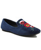 Rose Print Pumps - Navy