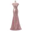 Rose Gold/Silver/Burgundy Sequins Bridesmaid Dresses Short Cap Sleeves Bling Bridesmaid Gowns Sparkling Maid of Honor Dresses
