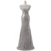 Rose Gold/Silver/Burgundy Sequins Bridesmaid Dresses Short Cap Sleeves Bling Bridesmaid Gowns Sparkling Maid of Honor Dresses