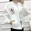 Rose Embroidery Women's Jackets Long Sleeve Stand Neck Abrigos Mujer Harajuku Chaquetas 2017 Spring Plus Size Boyfriend Jaqueta