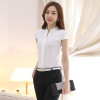 ROPALIA Summer Women Tops Short Sleeve Casual Chiffon Blouse Female V-Neck Work Wear Solid Office Shirts For Women ROPALIA Summer Women Tops Short Sleeve Casual Chiffon Blouse Female V-Neck Work Wear Solid Office Shirts For Women