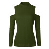 ROPALIA Sexy Female Turtleneck Off Shoulder Pullover Sweater Women Tricot Oversize Jumper Pull Autumn Knitted Lady Top