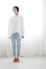 Ropa Camisa Natural cotton linen Women blouse white long-sleeve shirt Irregular female clothes spring 2017,#303-0172