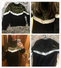 ROMWE Mixed Media Color Block Sweatshirt 2017 Pullovers Women Drop Shoulder Casual Autumn Tops O Neck Cotton Winter Sweatshirt