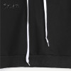 ROMWE Cropped Hoodie Black Hooded Letters Print Crop Sweatshirt Autumn Streetwear Women Long Sleeve Casual Pullover
