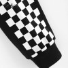 ROMWE Contrast Checked Sleeve Crop Hoodie Drawstring Plaid Regular Fit Women Top Long Sleeve Pullover Sweatshirt