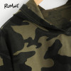 ROMWE Camo Print Crop Hoodie Green Long Sleeve Sexy Casual Women Hooded Sweatshirt Fall 2018 New Fashion Short Brief Hoodies