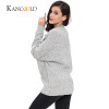 KANCOOLD 2017 Fashion Pullovers high quality Women's Gray Criss Cross Wrap Front V Neck Long Sleeve Knit Sweater Jumper oct13