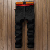 KALIPPE YACOCHY brand Ripped Denim Pant Knee Hole Jeans Men Slim Skinny Destroyed Torn Jean fear of god red black jeans hommes