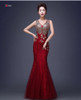 JSJ130J#Bridal Wedding party toast gown new spring summer fishtail dress 2018 wine long Lace bridesmaid dresses cheap wholesale
